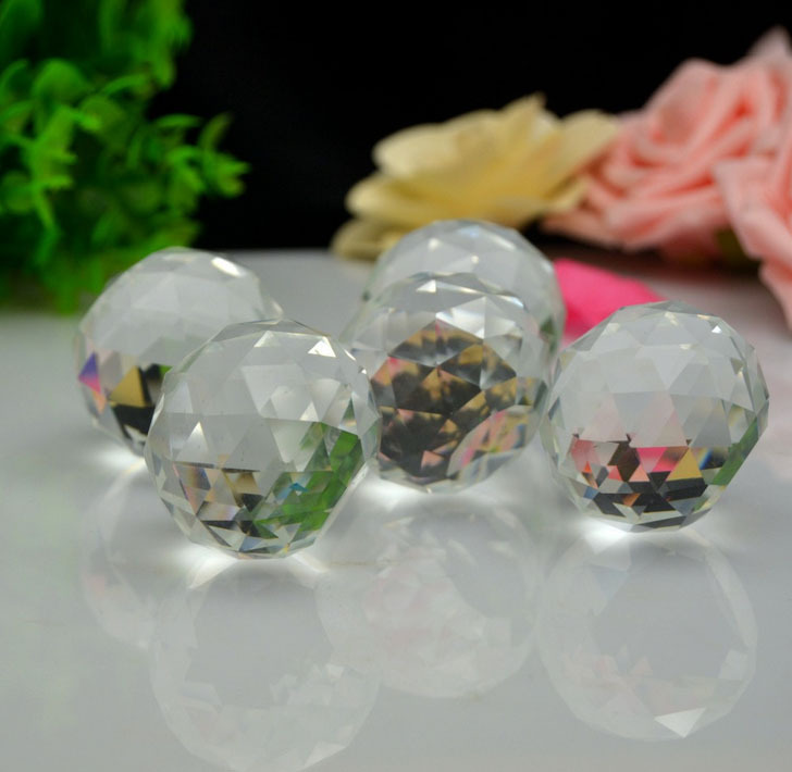Faceted Glass Crystal Sphere Ball MH-Q0243
