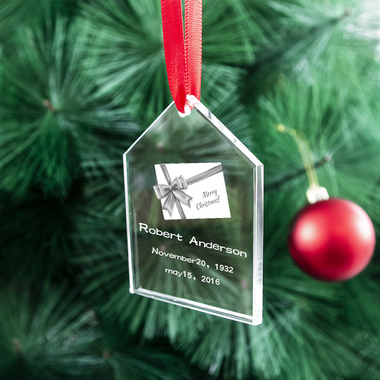 Factory Supplied Outdoor Decorations High Quality K9 Crystal Christmas Tree Ornaments with Personalized Names