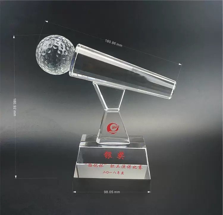 Personalized Crystal Microphone Trophy Awards MH-FJ0043
