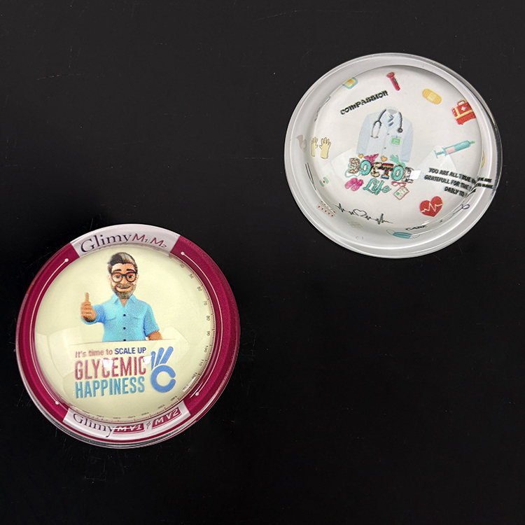 Personalized Crystal Magnifying Glass Dome Paperweight with Base MH-F0709
