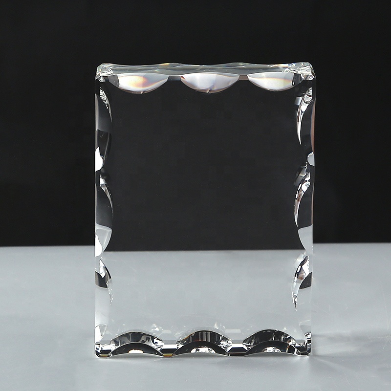 Clear 3D Laser Crystal Block Souvenir Crafts K9 Glass Cube Blank Crystal for Engraving