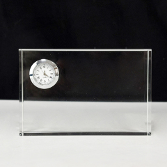 Clear with silver clock