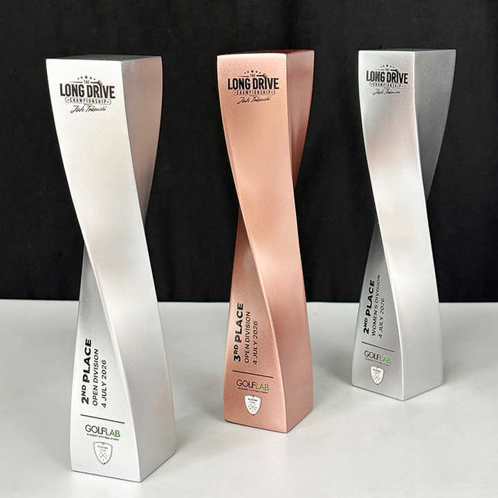 3D Printed Gold Silver Bronze Resin Tower Trophy Award MH-LJ0698