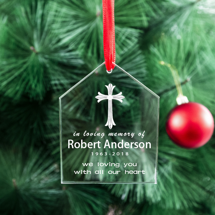 Factory Supplied Outdoor Decorations High Quality K9 Crystal Christmas Tree Ornaments with Personalized Names