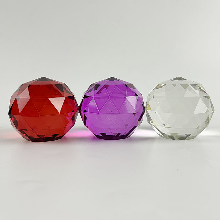 Colored Faceted Glass Crystal Sphere Ball MH-Q0250