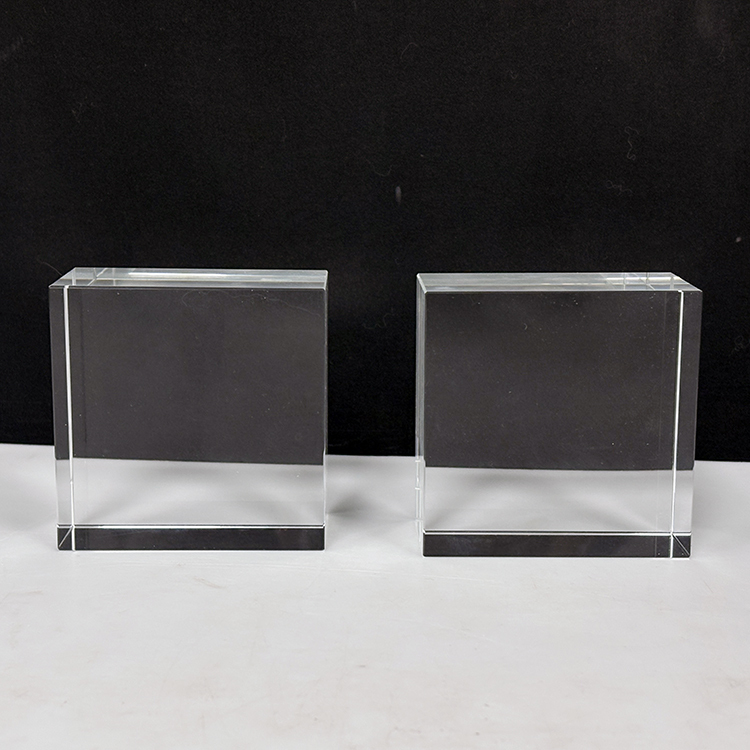 Blank square Crystal Glass Block Paperweight MH-F0661