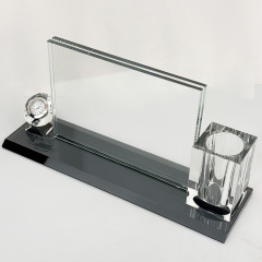 Clear with black base