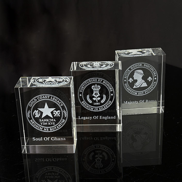 Personalized 3d Laser Rectangle Crystal Paperweight MH-F0633