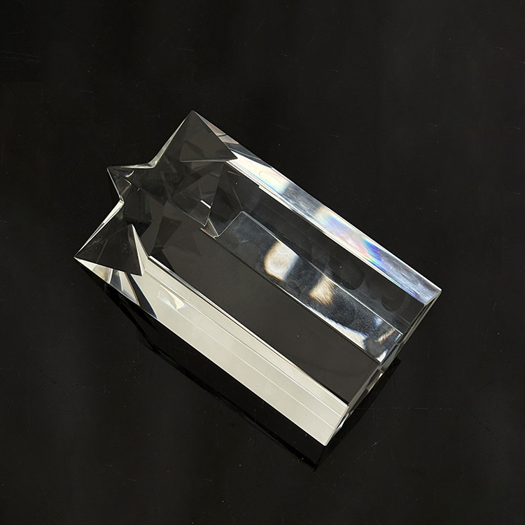 Blank Crystal Star Glass Plaque Trophy Awards with Star MH-LJ0689