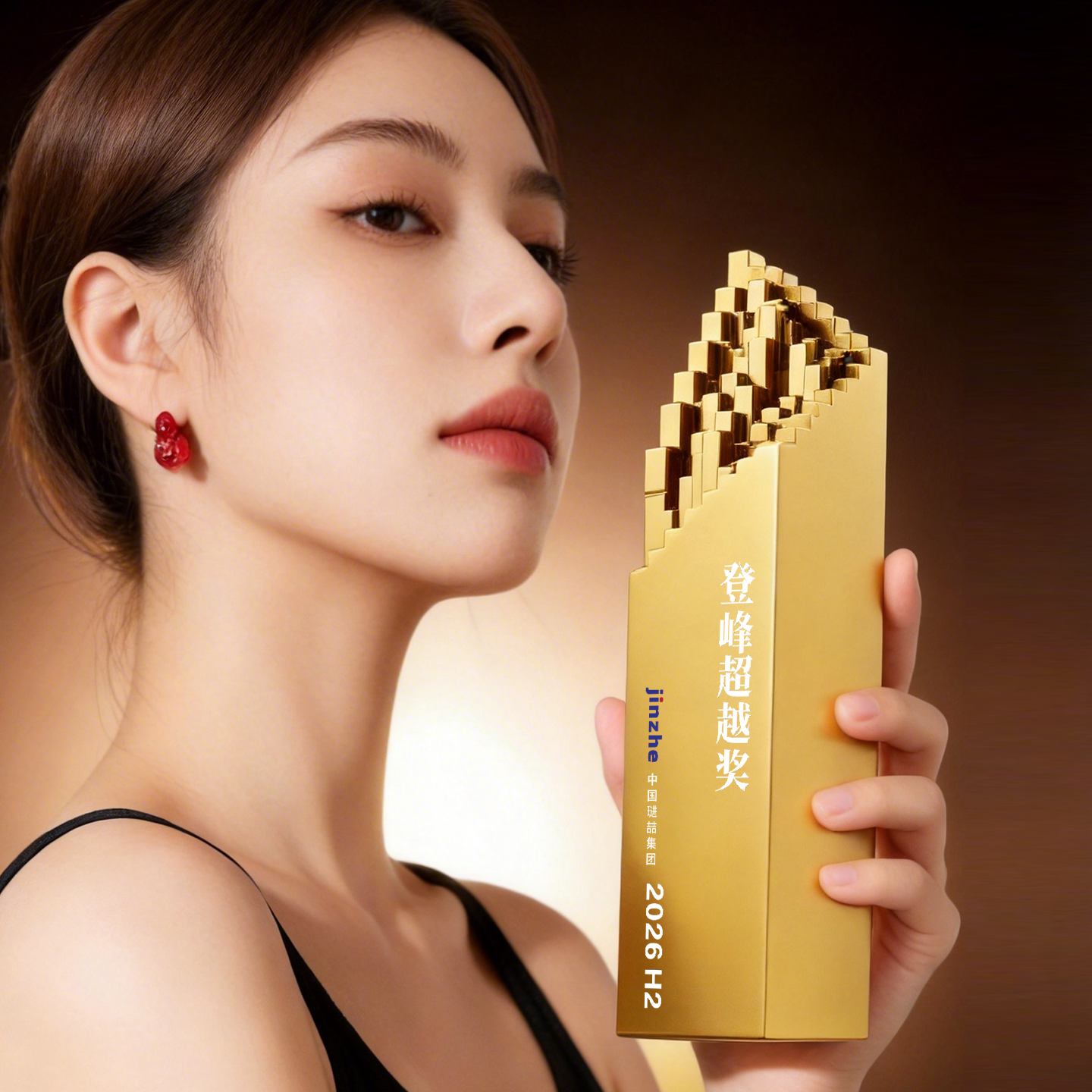 New Resin Trophy Customized Atmospheric Excellent Employee Annual Meeting Competition Engraved Award Plaque