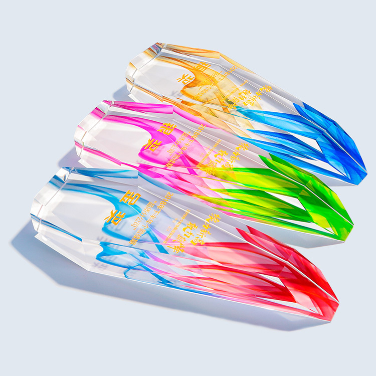 Wholesale Crystals Bulk Color Printing Trophy Glass K9 Customization Crystal Award