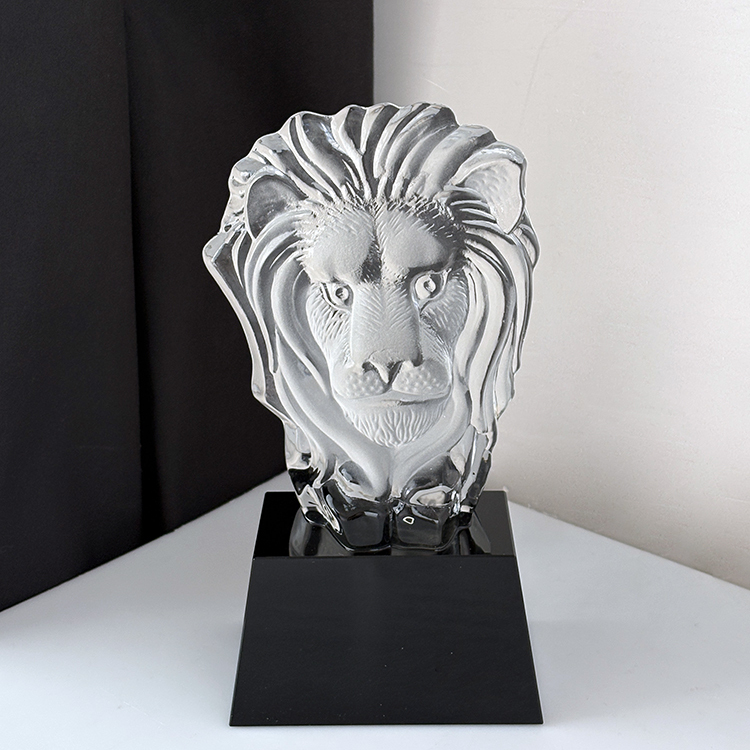 Crystal lion Head Crystal Iceberg Trophy and Award MH-LJ0522