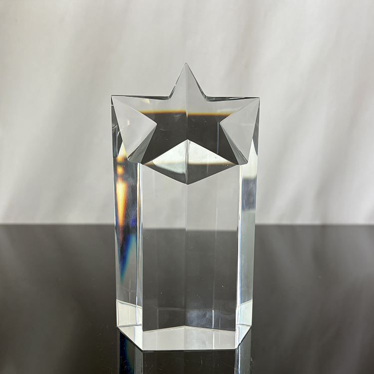 Blank Crystal Star Glass Plaque Trophy Awards with Star MH-LJ0689