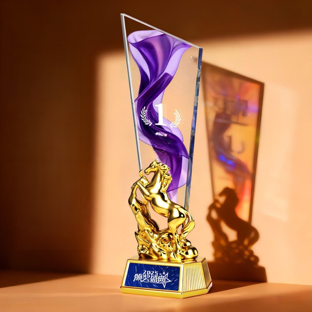 Customizable Crystal Trophy Annual Meeting Award Ceremony Outstanding Staff High-end Atmospheric Souvenirs Creative Trophy