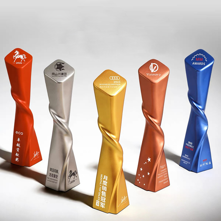 3D Printed Gold Silver Bronnze Red Blue Resin Tower Trophy Award MH-LJ0745