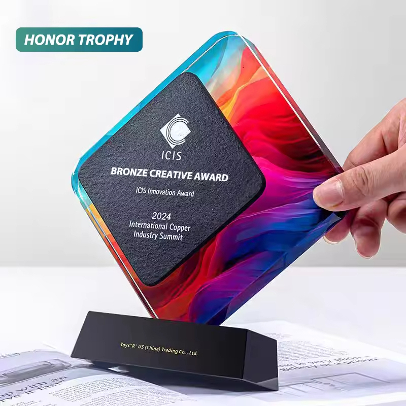 High Quality Honor Commemorative Laser Engraving Personalized Blank Marble Crystal Trophy