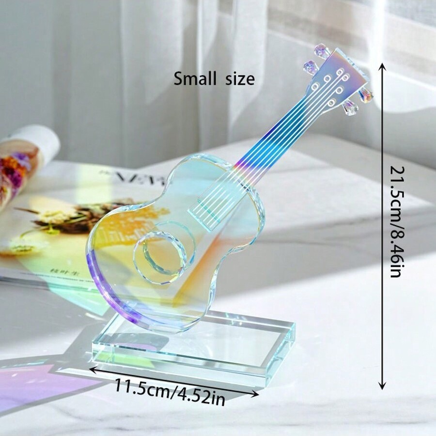 Custom Shaped Acrylic Music Awards clear Acrylic Customized Resin 3D Floater Shine Crystal Guitar Ornament