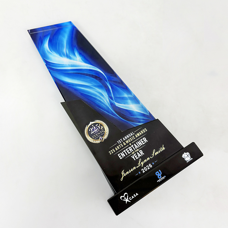 Personalized Crystal Trophy with Black Base MH-LJ0715