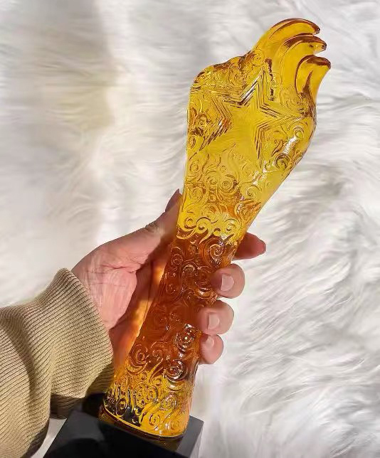 New Design Colored Star Tower Crystal Glass Awards Trophies MH-LJ0681