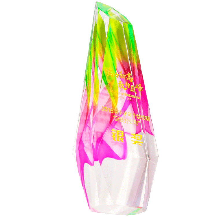 Wholesale Crystals Bulk Color Printing Trophy Glass K9 Customization Crystal Award