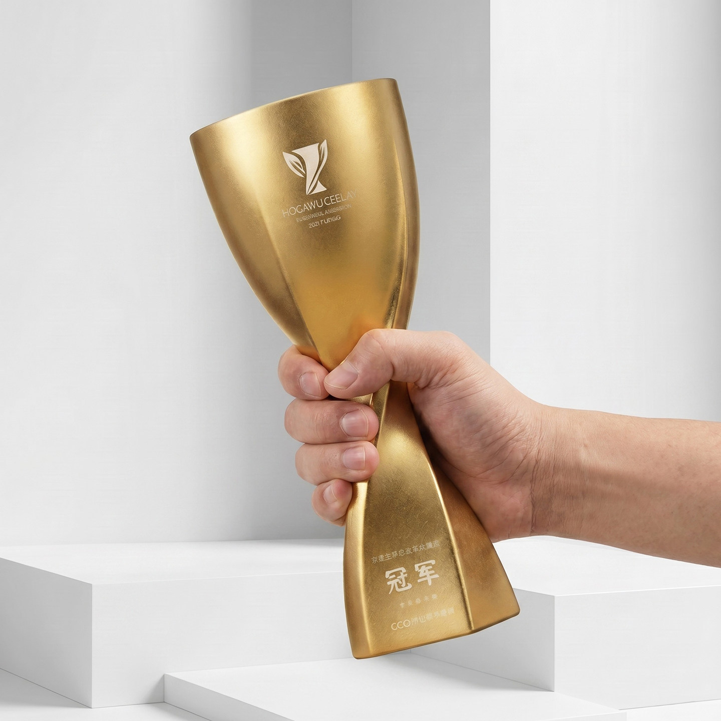 Custom Gold, Silver and Bronze Resin Trophies Creative High-End Engraved Awards for Competition Teams Champion Runner-Up