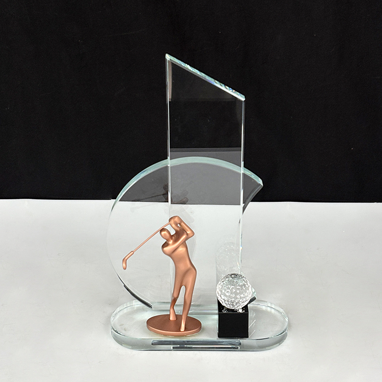 Gold Silver Bronze Metal Golfer Crystal Golf Sports Trophy MH-LJ0720
