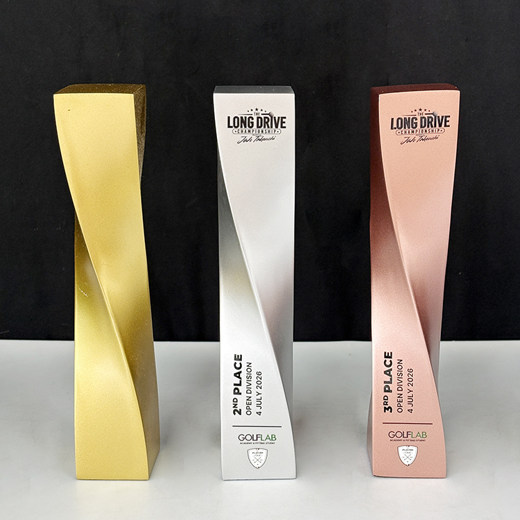 3D Printed Gold Silver Bronze Resin Tower Trophy Award MH-LJ0698