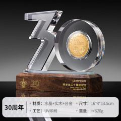 30th anniversary inlaid coin
