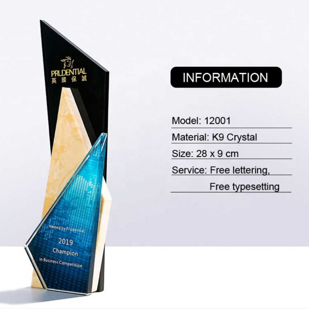 Promotional Asia Wholesale Handmade Custom Logo 3D Eagle Statue Award Hot Sale Crystal Dragon Plaque and Trophy Supplies