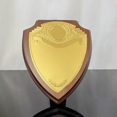 with gold plate