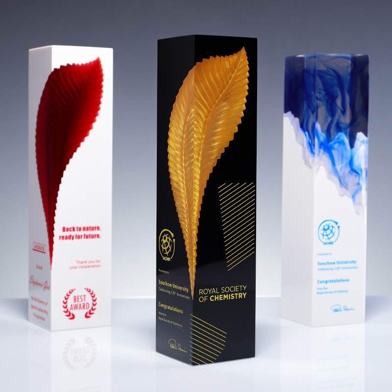 Factory New Design Custom Trophy Award Resin Crafts Design Unique Exclusive Recognition Prize