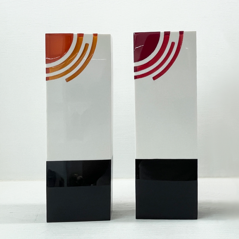 Factory Wholesale Custom Size logo Shape Medal Marble Color Style Crystal Trophy Medal
