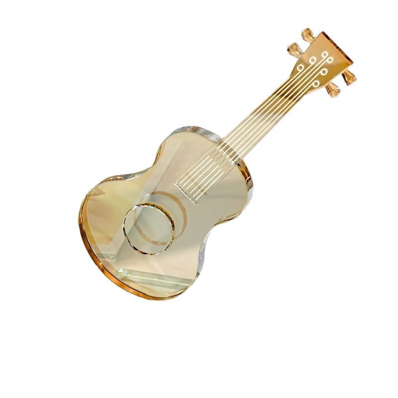 Custom Shaped Acrylic Music Awards clear Acrylic Customized Resin 3D Floater Shine Crystal Guitar Ornament
