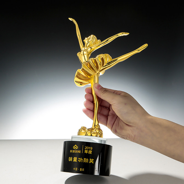 Small Bridge High Quality Wholesale Resin Ballet Competition Custom Crystal Award Trophy for Dance Festival Gifts