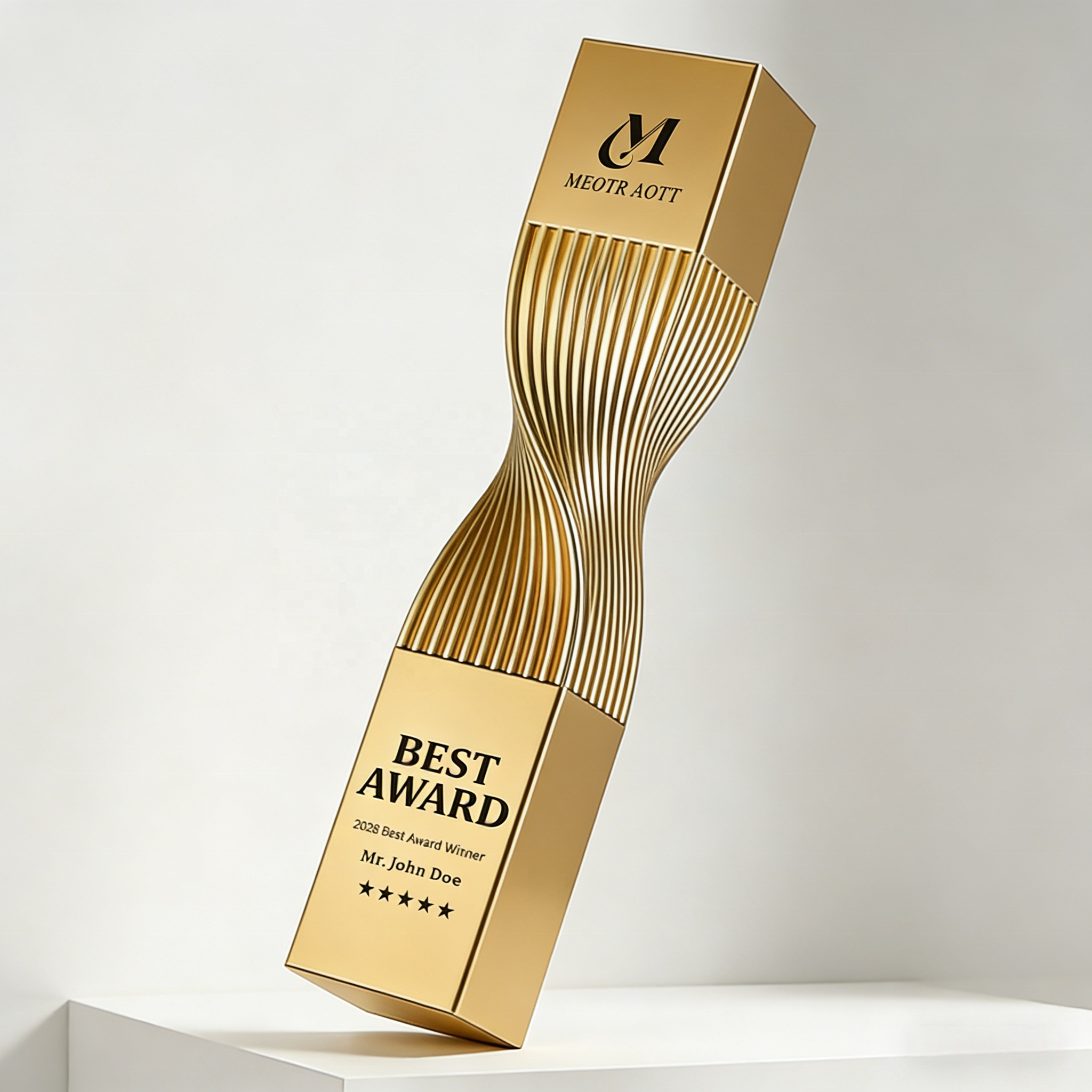 High End Luxury Creative Twisted Column Trophy Annual Award Competition Commemorative Customized Trophy