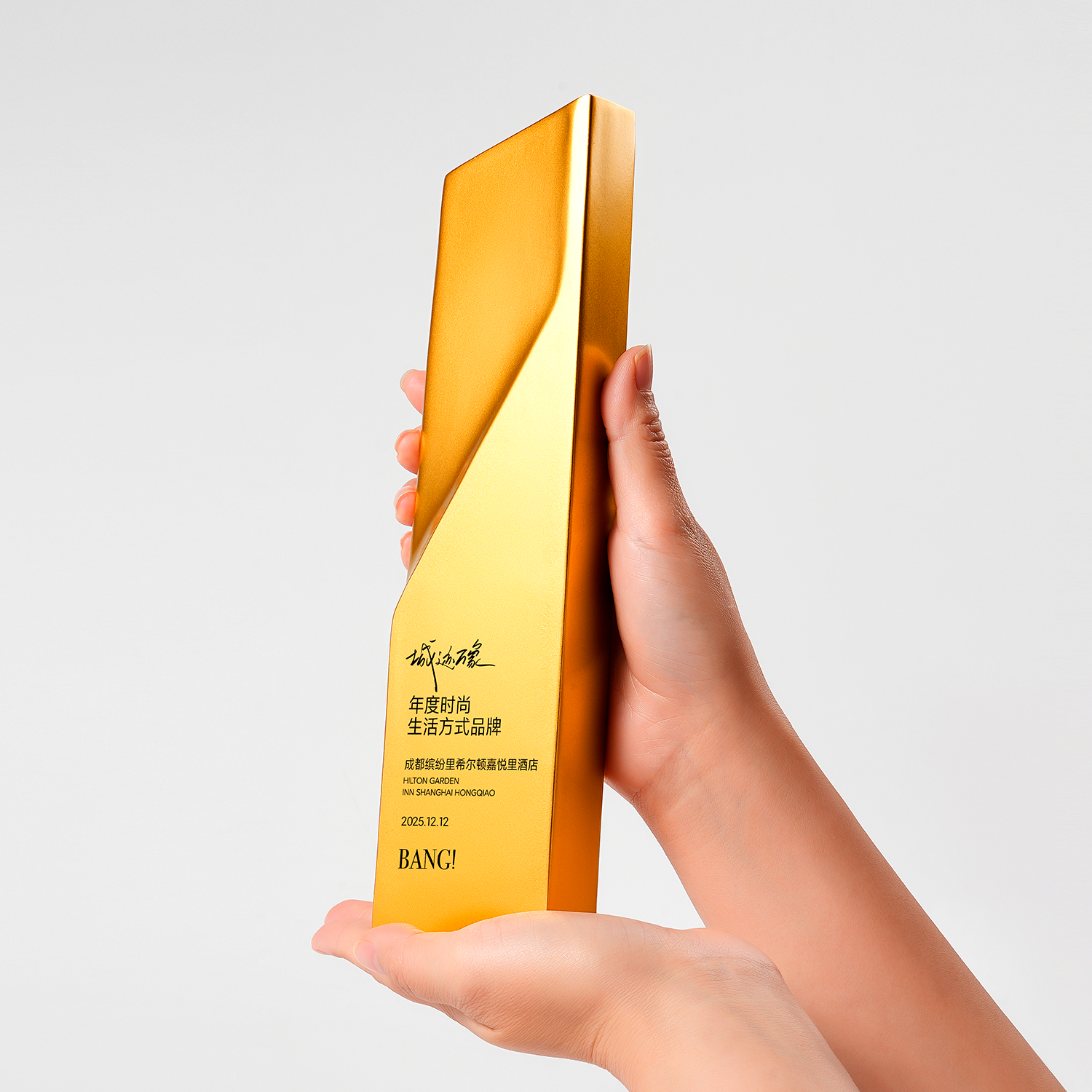 Custom Resin Trophy Creative Metal Plaque Award for Corporate Employee Recognition Ceremony