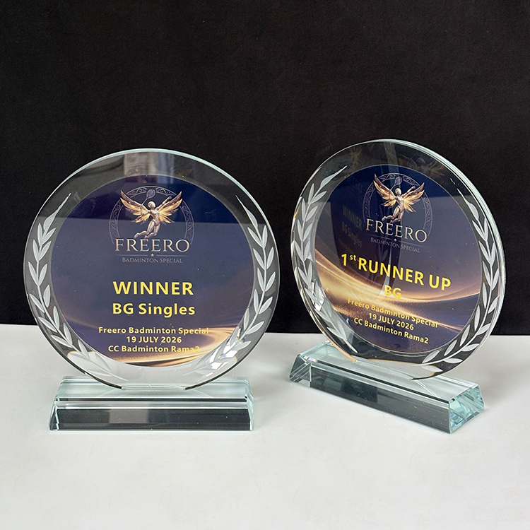 Personalized Round Custom Crystal Trophy MH-LJ0688