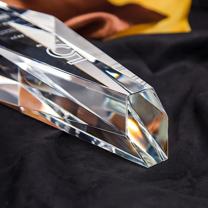 Personalized Hexagon Shape Crystal Glass Awards