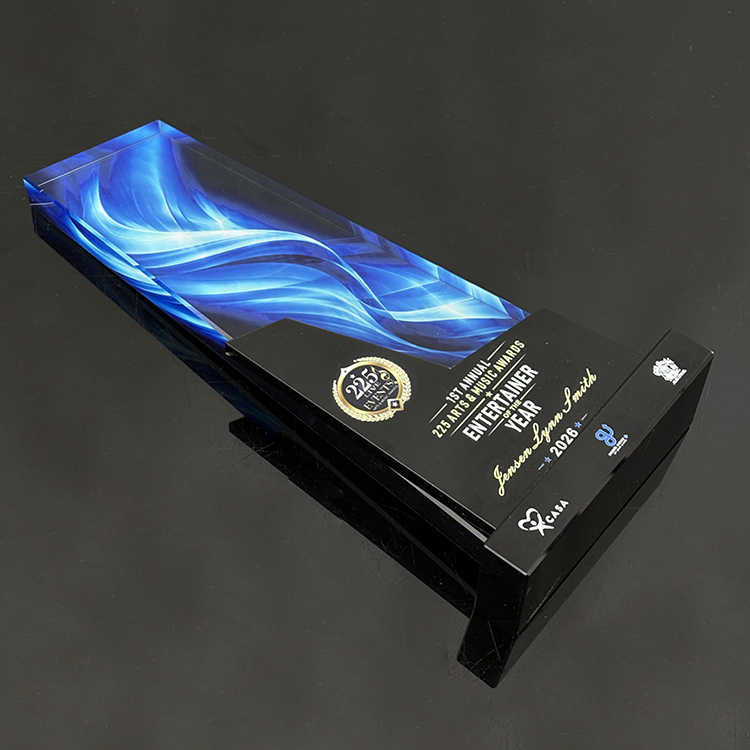 Personalized Crystal Trophy with Black Base MH-LJ0715