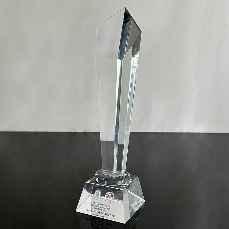 Engraved Glass Pentagon Crystal Award Trophy MH-J0692