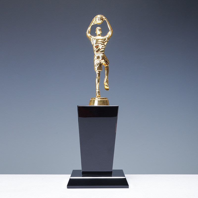 Factory Direct  K9 Crystal Metal  MVP Basketball Trophy With Custom Design