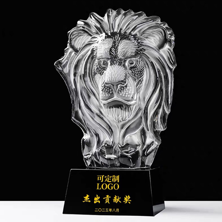 Crystal lion Head Crystal Iceberg Trophy and Award MH-LJ0522
