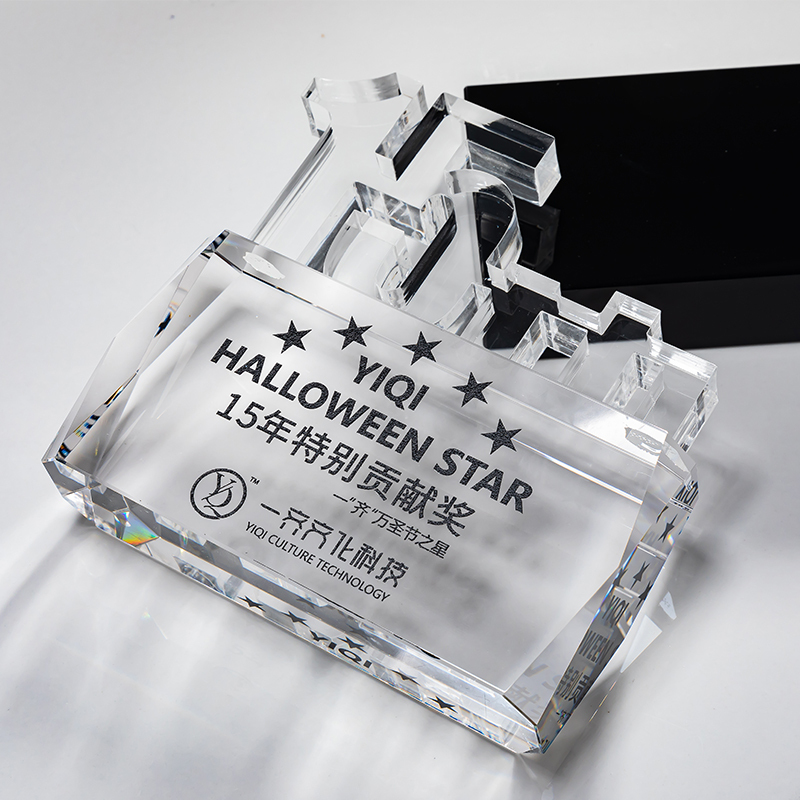 Custom 5th 10th 15th Anniversary Theme Commemorative Trophy Custom Crafts Design Batch Blank Import