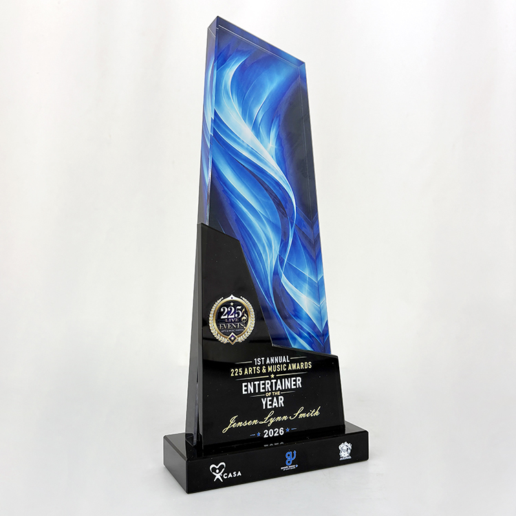 Personalized Crystal Trophy with Black Base MH-LJ0715