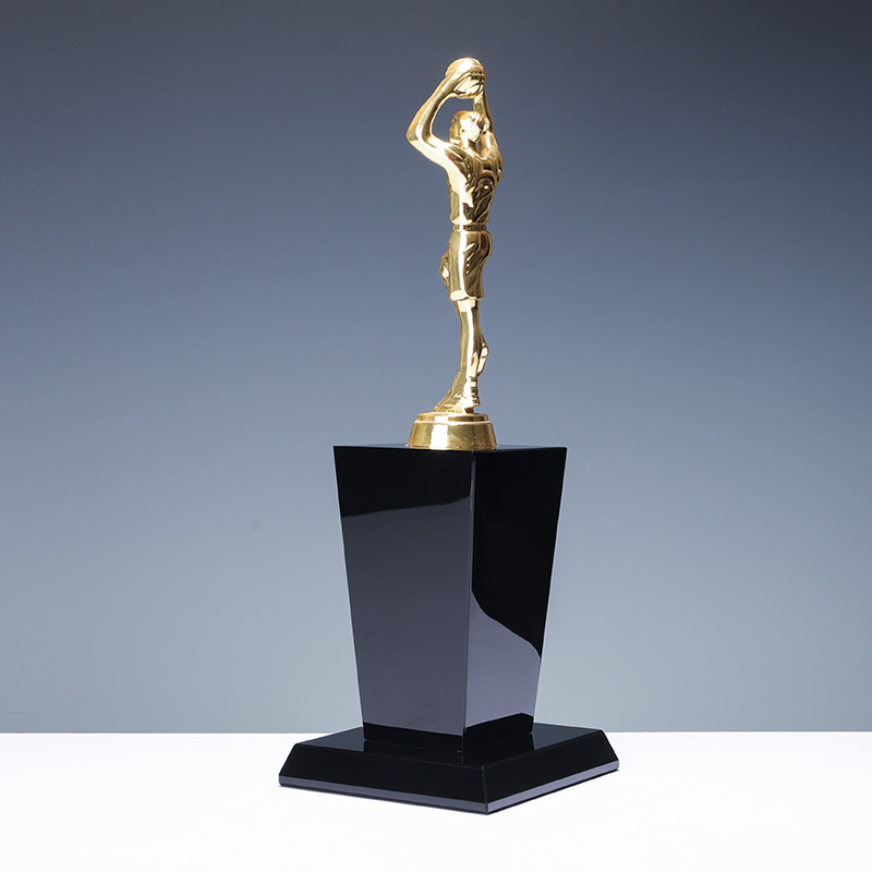 Factory Direct  K9 Crystal Metal  MVP Basketball Trophy With Custom Design