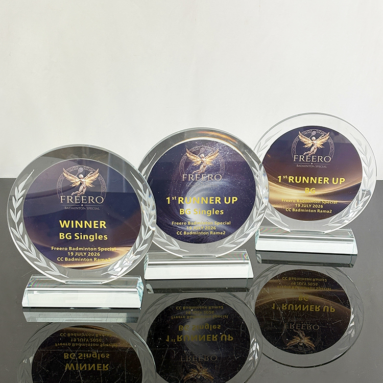 Personalized Round Custom Crystal Trophy MH-LJ0688
