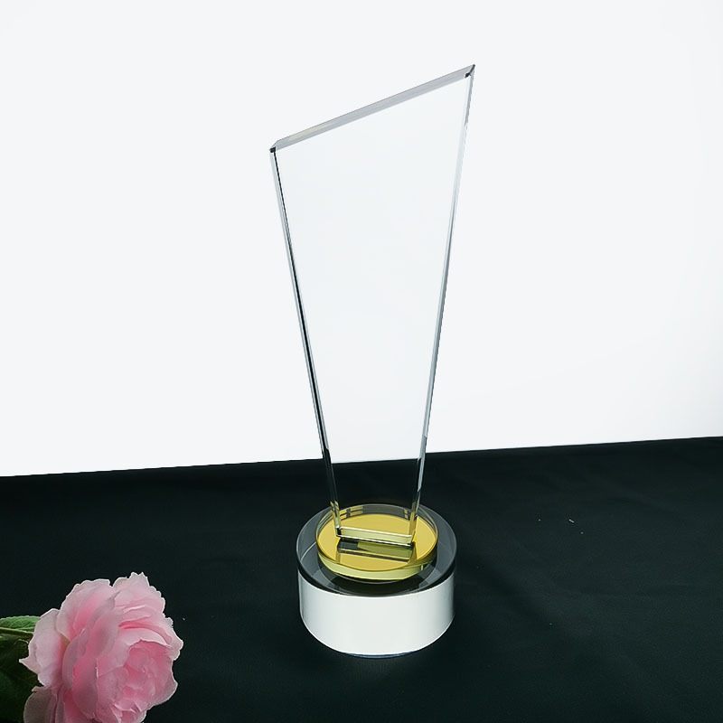 Unique Souvenir Gifts With Engraving Logos K9 Crystal Trophy Award
