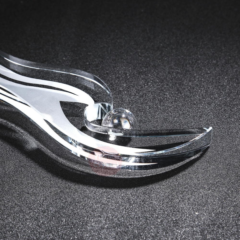 Wholesale Eco-Friendly Crystal Glass Award Trophy with Laser Engraved Design Custom Size for Music Festival Souvenirs