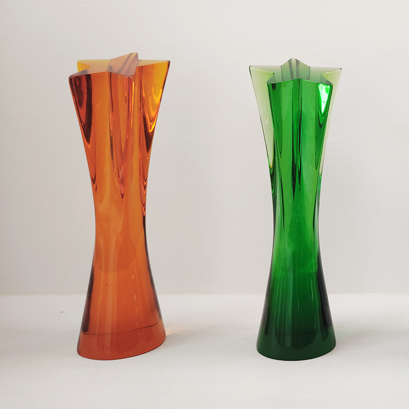 New Crystal Trophy Creative Twisted Column Outstanding Employee Award Competition Retired Souvenir