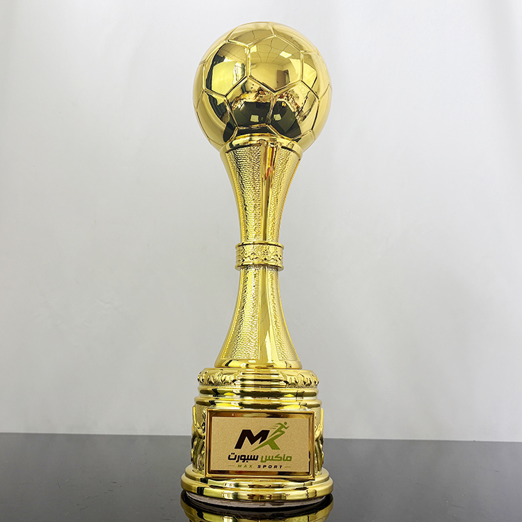 Tall 38cm Gold Silver Bronze Resin Football Sports Events Trophy Award MH-LJ0754